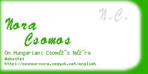 nora csomos business card